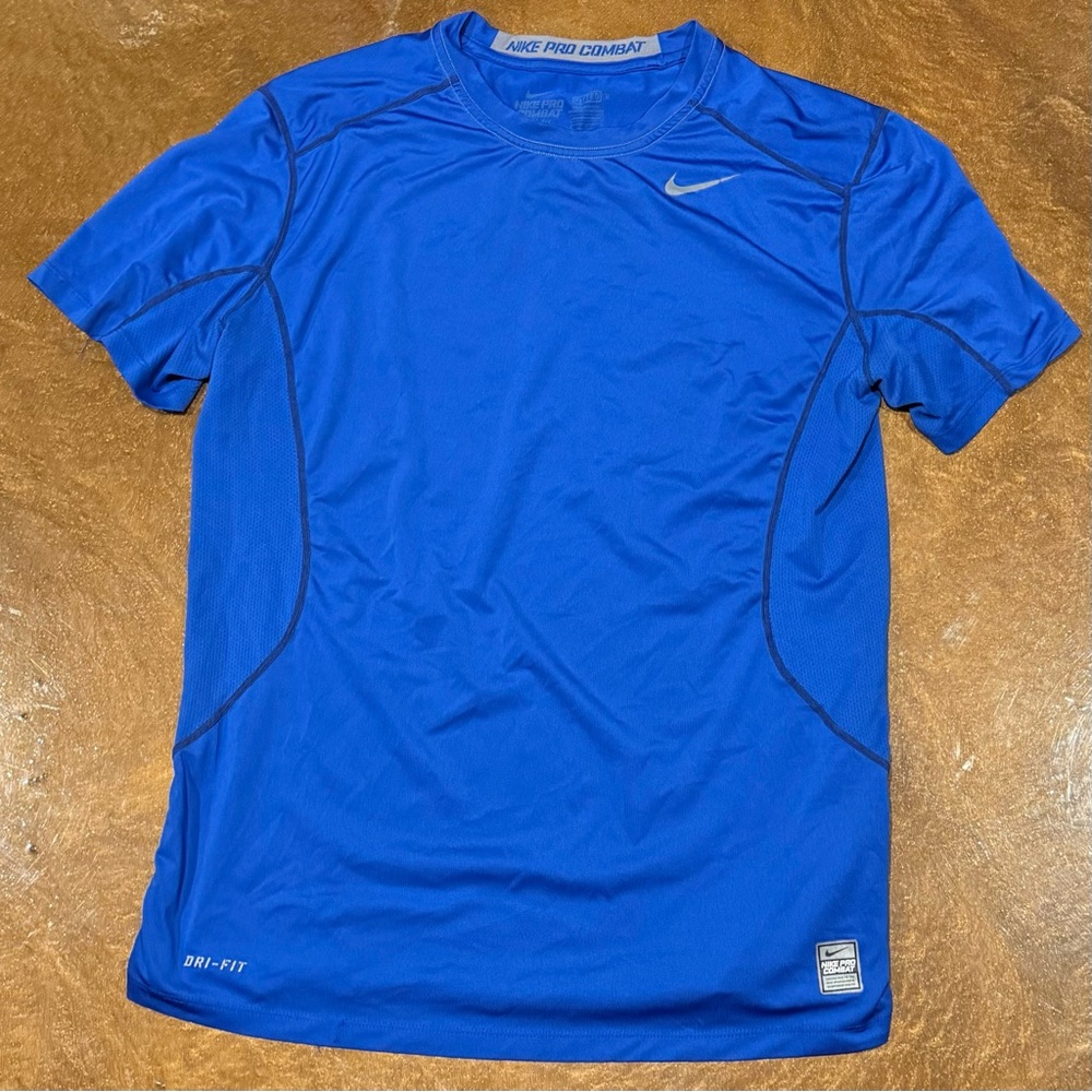 Nike Pro Combat Blue Shirt